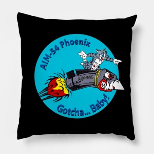 F-14 Tomcat - AIM-54 Phoenix Gotcha... Baby! Blue Clean Style Pillow