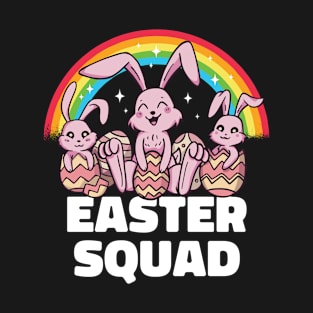 Egg Hunting Easter Bunny Rainbow Art T-Shirt