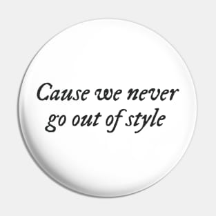 Style lyrics Pin