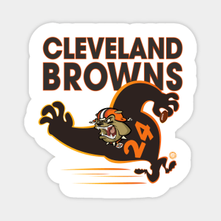 Cleveland Browns BullDawg Whoosh 24 Magnet