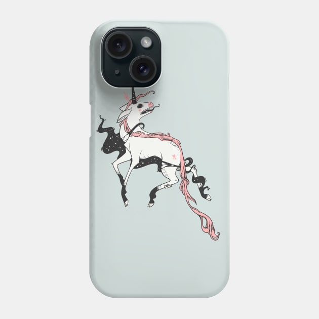 Creepy Unicorn Art Phone Case by cellsdividing