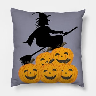 Witch Pumpkin Pillow