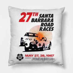 1967 Santa Barbara Road Races Pillow