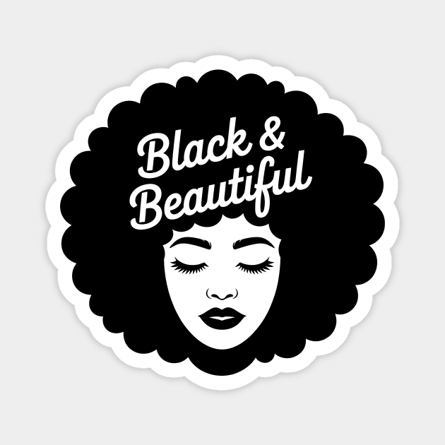 Afro Woman Black And Beautiful Black Pride Magnet by Rachel's Store 6