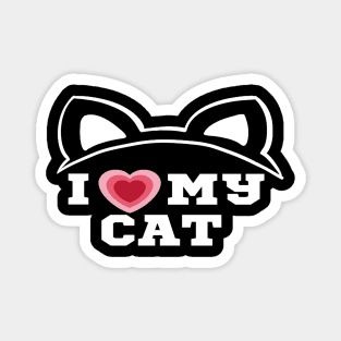 I Love My Cat/I Heart My Cat Magnet