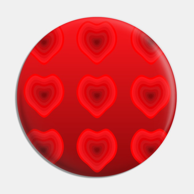 Red Hearts Pin by VazMas Design