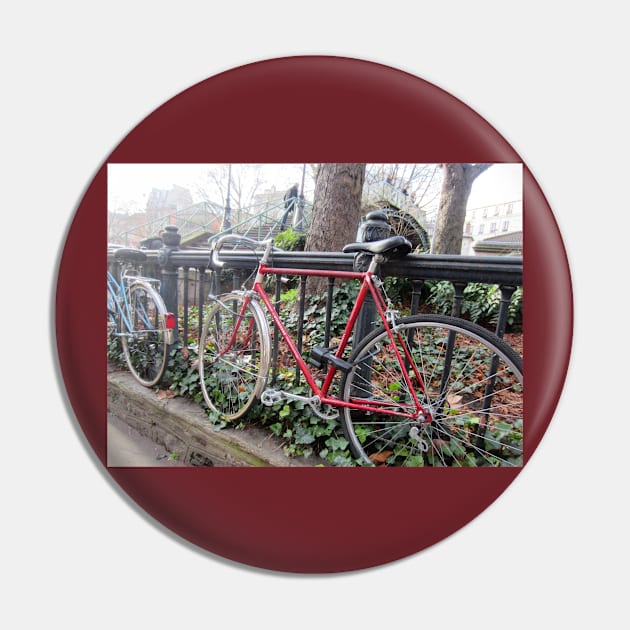 Paris Bikes at Canal St. Martin Pin by BlackBeret