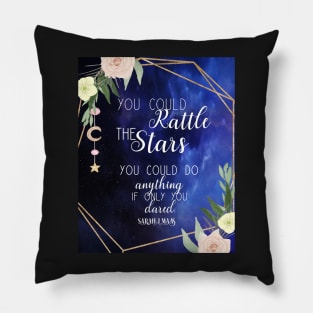 Rattle the stars with roses Pillow