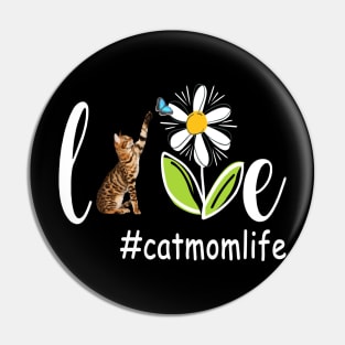 Cat Mom - Cat Mom life Mother's Day 2021 Funny Mom Cat Pin