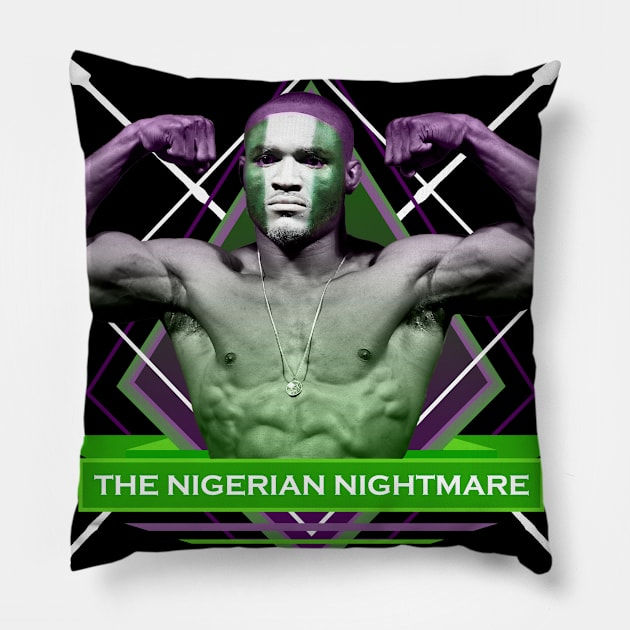 Kamaru Usman The Nigerian Nightmare Pillow by SavageRootsMMA
