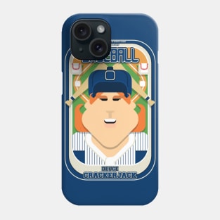 Baseball Blue Pinstripes - Deuce Crackerjack - Jacqui version Phone Case