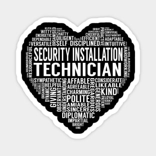 Security Installation Technician Heart Magnet