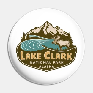 Lake Clark National Park Vintage Emblem Pin