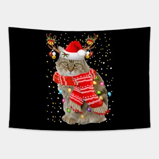 Ragamuffin Cat Christmas Tapestry