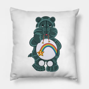 mecha cyborg green care bear Pillow