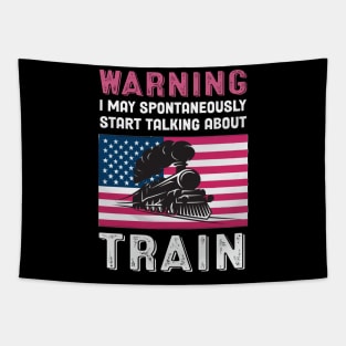 Warning May Start Talking About Trains Tapestry