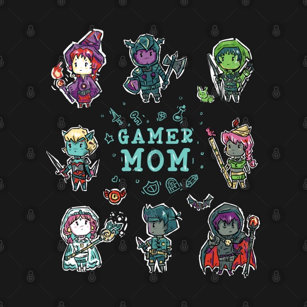 Gamer Mom Fantasy RPG Characters by Norse Dog Studio