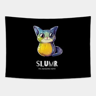 Funny outfit for slimy, pear, cat, bat, gift "SLUMR" Tapestry