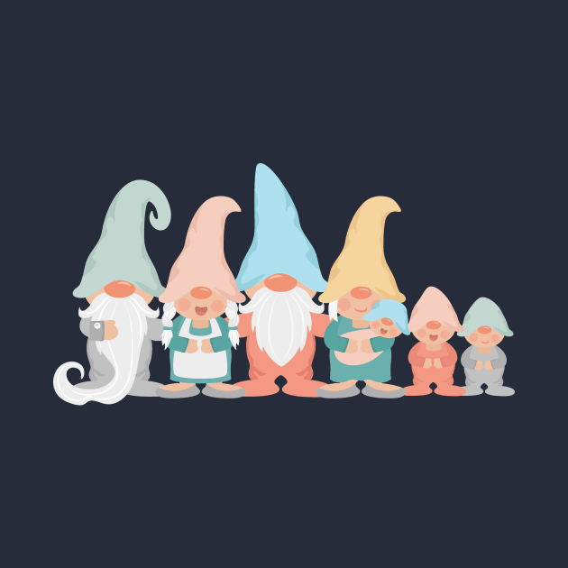 Awesome Gnomes Family T-shirt & Accessories by MIRgallery