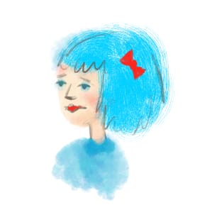 The Girl with the Blue Hair T-Shirt