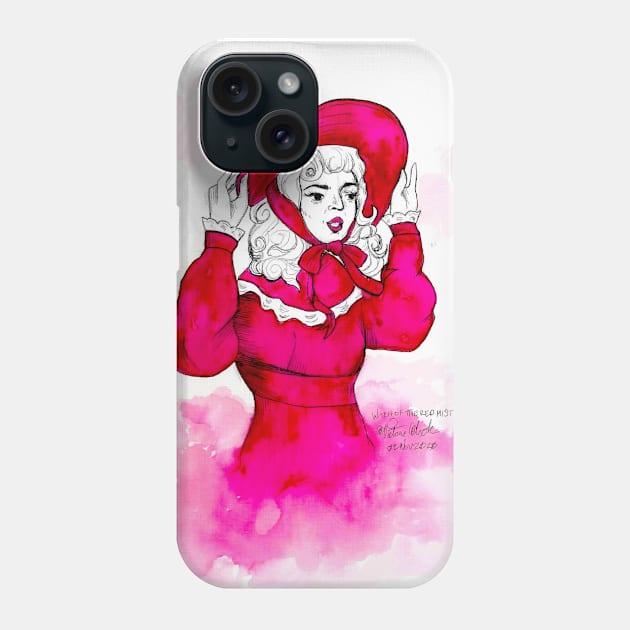 Witch of the Red Mist Phone Case by Art of V. Cook