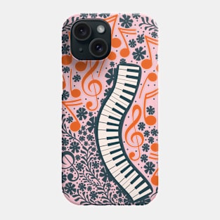 Piano Keyboard and Music Notes Phone Case