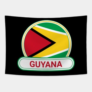 Guyana Country Badge - Guyana Flag Tapestry
