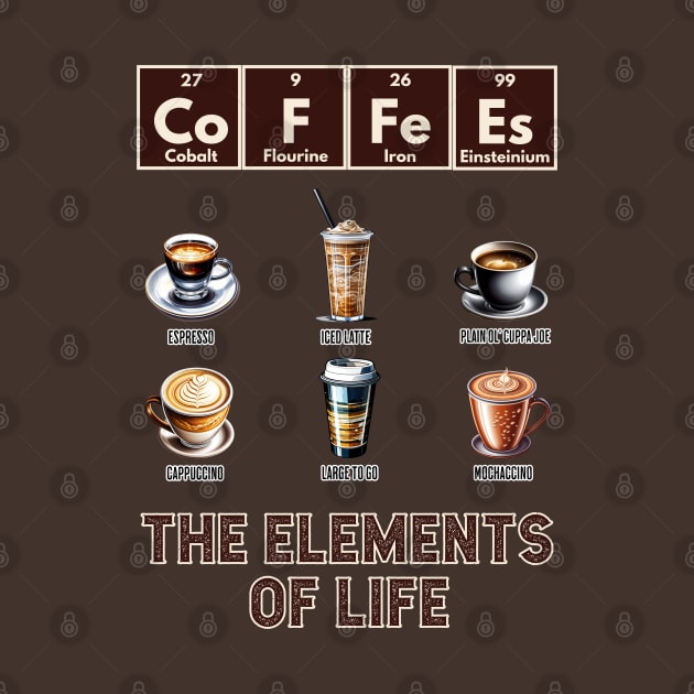 CoFFeEs: The Elements of Life with different coffee styles by Luxinda
