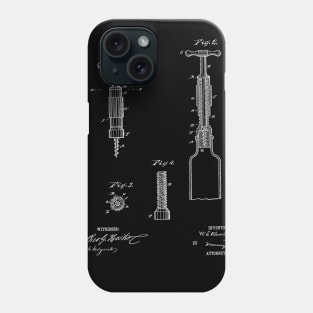 Corkscrew Vintage Patent Drawing Phone Case