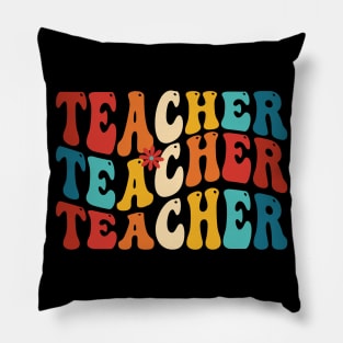 Teacher back to school retro Pillow