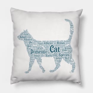 Cat Animal Pet Text Word Cloud Pillow