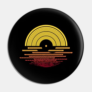 Vinyl Sunset DJ Pin