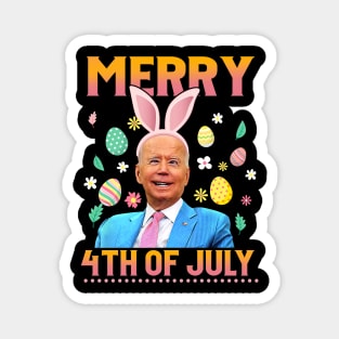 Funny Bunny Joe Biden 4th Of July Happy Easter Day Magnet