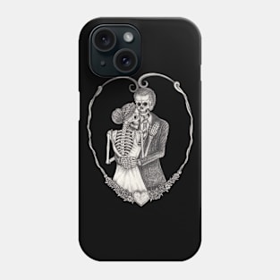 Couple love wedding skull. Phone Case