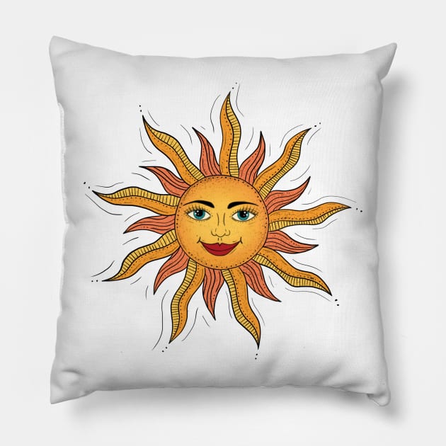 Mama Sun Pillow by nannasaidno