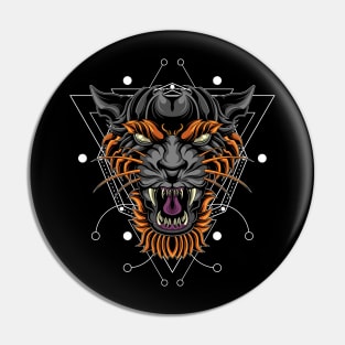 HOLY TIGER SACRED GEOMETRY Pin