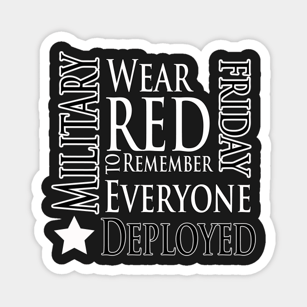 US Military Wear Red Friday - Support Troops Magnet by 3QuartersToday