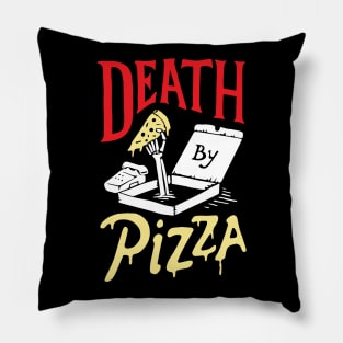 Death By Pizza Cool Creative Beautiful Pizza Design Pillow