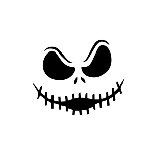 jack skellington Smiling face mask for Halloween T-Shirt