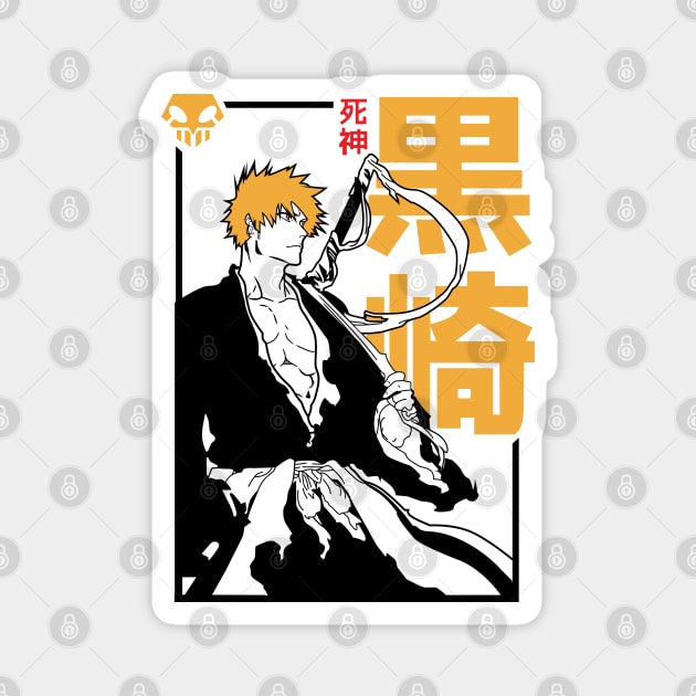 Bleach Ichigo Hollow Anime and Manga Fanart Magnet by Planet of Tees