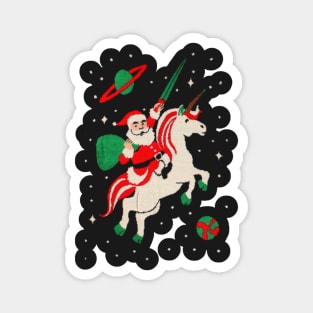 Santa and Unicorn Magnet