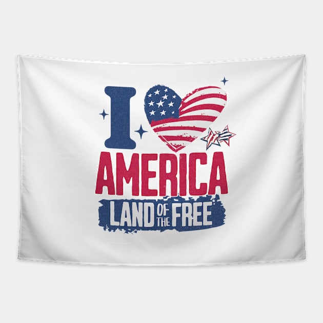 I Love America Tapestry by Brookcliff