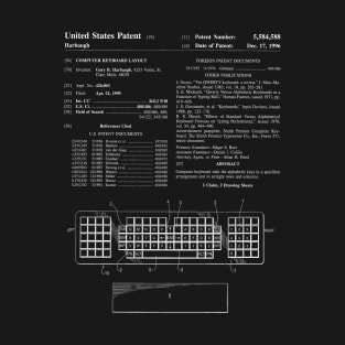 Computer Keyboard Patent Blueprint Harbaugh T-Shirt