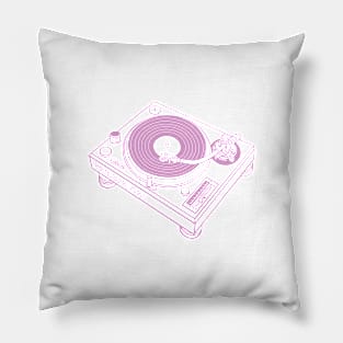 Turntable (Pastel Violet Lines) Analog / Music Pillow