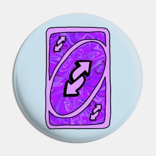 Trippy purple Uno reverse card Pin