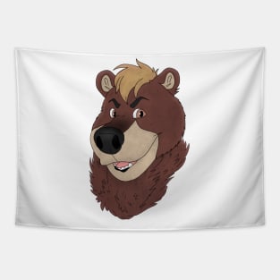 Anthro bear face Tapestry