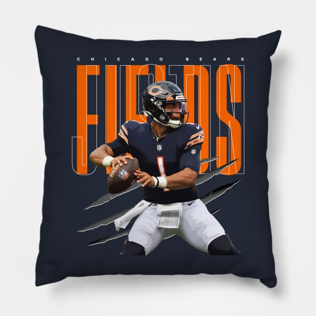 Justin Fields Pillow by Juantamad