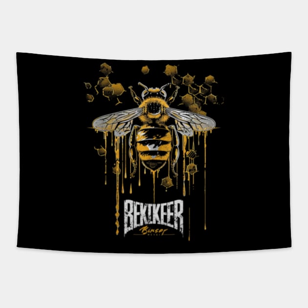 Magnifying Hardworking Bees' Chore Tapestry by monkey Animal