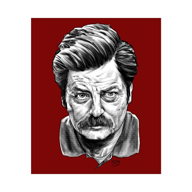 Ron Swanson by ste1bro