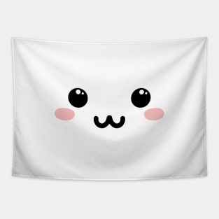 Cute Kawaii Face Tapestry